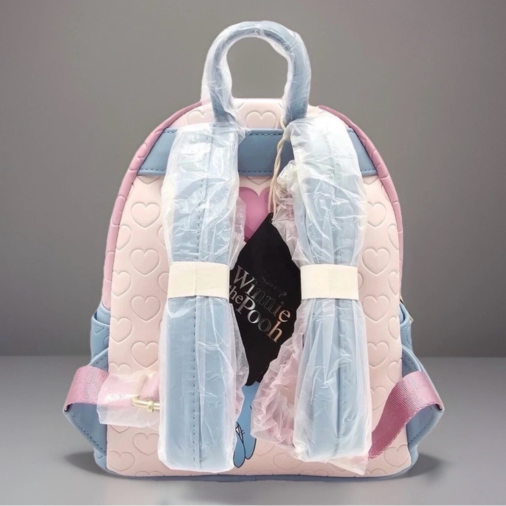 NEW Loungefly Disney Winnie the Pooh EEYORE Hearts Balloons Pink Backpack Bag - Picture 5 of 7
